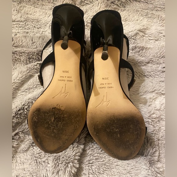 Giuseppe Zanotti | US 6 | Suede Crystal Embellished Strappy Sandals - Picture 9 of 13